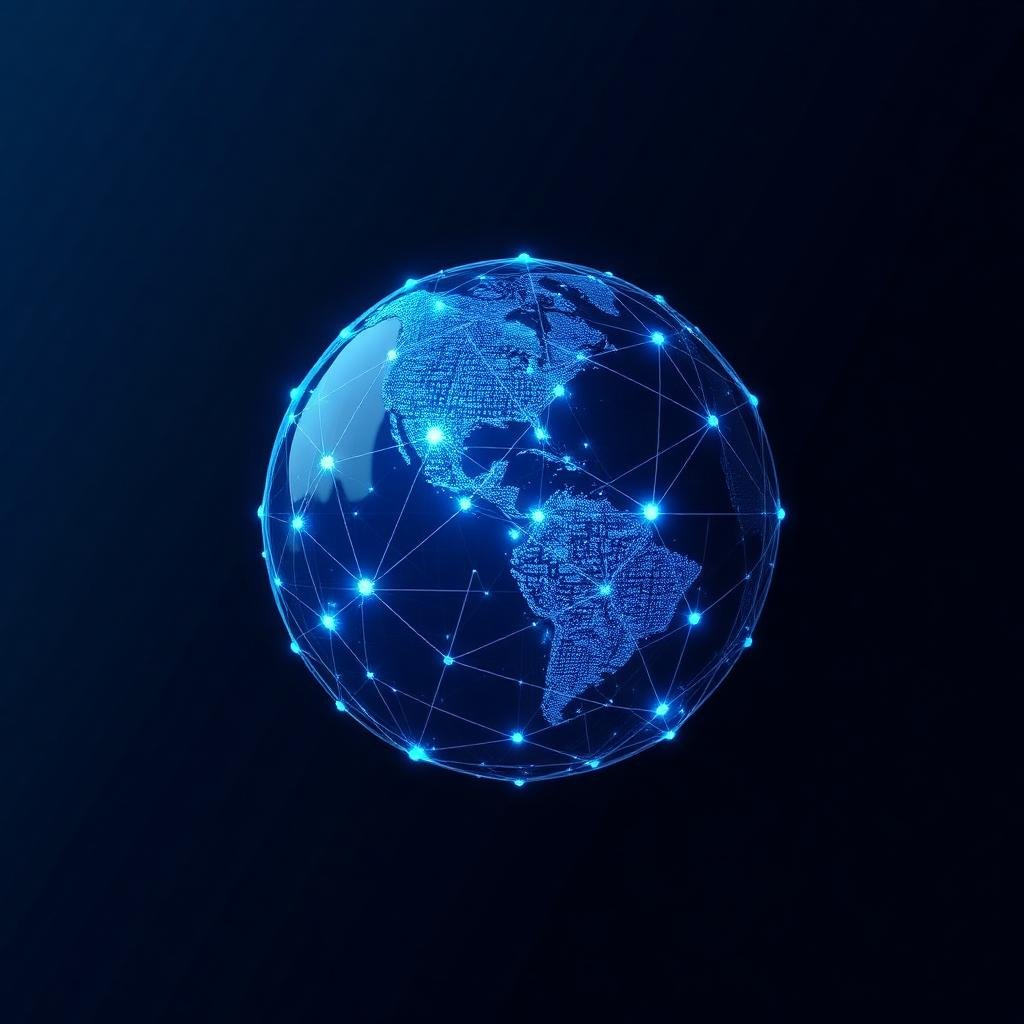 Digital network globe